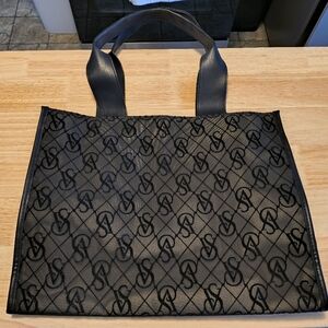 Victoria's Secret Black Monogram Tote Bag